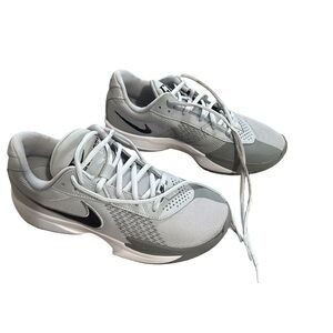 Gray and White Nike Air Zoom GT Cut Academy Basketball Sneakers